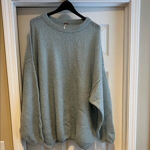 Free People Soft Gray Knit Sweater